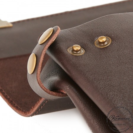 Кожаный рюкзак "Школьник" (тёмно-коричневый)